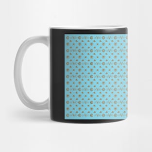 COVID 19 Pattern Teal Mug